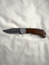 NEW Handmade Custom Folding Damascus Pocket Knife 6.75 in Open with Leather Sheath - 4 of 4