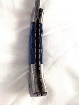 NEW 7 inch Custom Handmade Damascus Folding Pocket Knife with Leather Sheath - 6 of 6