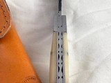 NEW 7 in. Folding Custom Handmade DAMASCUS with Bone & Wood Handle - 4 of 6