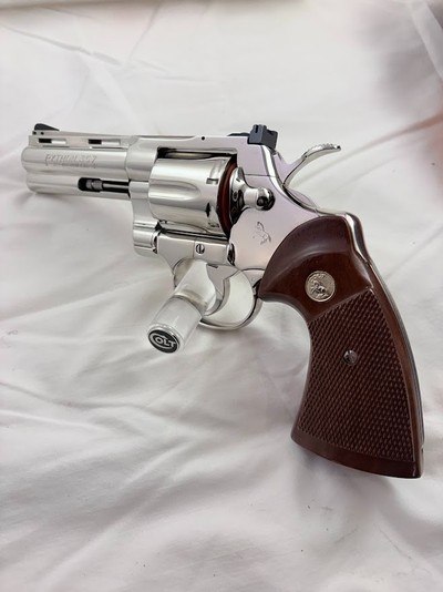 GORGEOUS 1981 Nickel Colt Python 4 in.-COLLECTOR QUALITY 99.99%-Box & Docs - Image 8 of 16