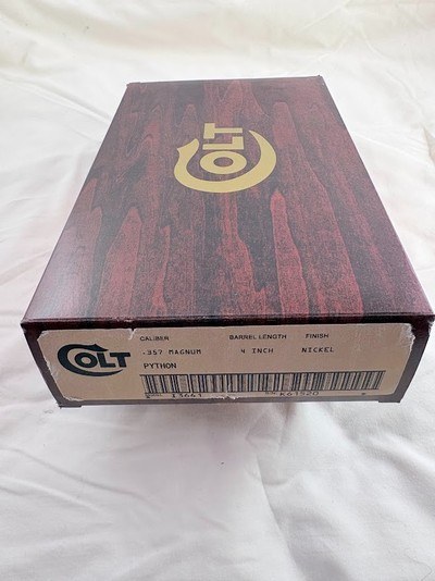 GORGEOUS 1981 Nickel Colt Python 4 in.-COLLECTOR QUALITY 99.99%-Box & Docs - Image 4 of 16