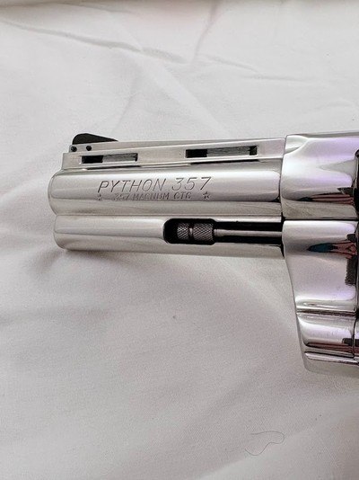 GORGEOUS 1981 Nickel Colt Python 4 in.-COLLECTOR QUALITY 99.99%-Box & Docs - Image 11 of 16