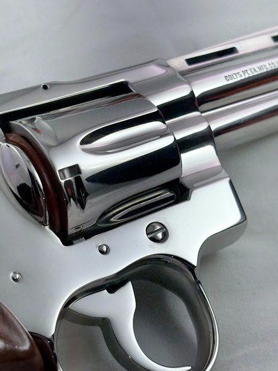 GORGEOUS 1981 Nickel Colt Python 4 in.-COLLECTOR QUALITY 99.99%-Box & Docs - Image 6 of 16