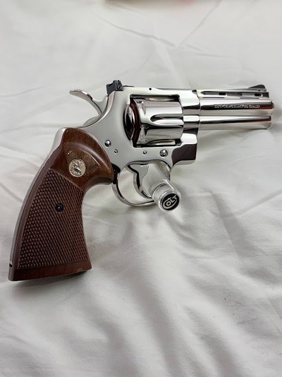 GORGEOUS 1981 Nickel Colt Python 4 in.-COLLECTOR QUALITY 99.99%-Box & Docs - Image 5 of 16