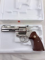 GORGEOUS 1981 Nickel Colt Python 4 in.-COLLECTOR QUALITY 99.99%-Box & Docs - Image 2 of 16