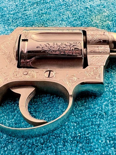 1 OF 1 ENGRAVED 1950 Nickel Colt Detective Special .38-Mother of Pearl-Custom Colt Presentation Case - Image 6 of 13