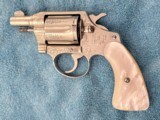 1 OF 1 ENGRAVED 1950 Nickel Colt Detective Special .38-Mother of Pearl-Custom Colt Presentation Case - Image 12 of 13