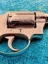 1 OF 1 ENGRAVED 1950 Nickel Colt Detective Special .38-Mother of Pearl-Custom Colt Presentation Case - Image 6 of 13