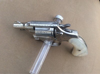 1 OF 1 ENGRAVED 1950 Nickel Colt Detective Special .38-Mother of Pearl-Custom Colt Presentation Case - Image 10 of 13