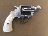 1 OF 1 ENGRAVED 1950 Nickel Colt Detective Special .38-Mother of Pearl-Custom Colt Presentation Case - Image 8 of 13