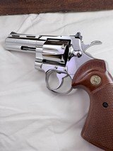 COLLECTORS-1974 Colt Python w/museum quality NICKEL FINISH including box and docs-Appears as NEW - Image 2 of 14