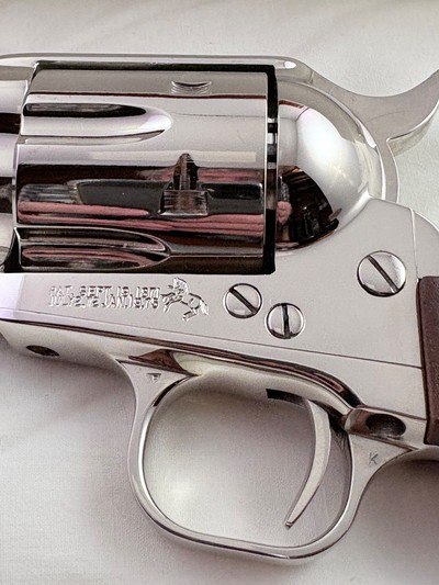 COLLECTORS-UNFIRED IN THE BOX 1979 Colt SAA .45 7.5"-NICKEL FINISH 99.99% - Image 3 of 12
