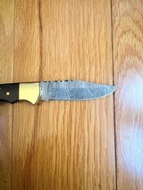 NEW Folding Handmade DAMASCUS Pocket Knife-7 inch overall length - Image 6 of 9