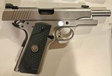 Ruger SR1911 Stainless Commander 4.25in 45 cal barely used with Wilson Combat grips, Night Fision sights - 5 of 10