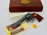 PRISTINE COLT PYTHON 357 MAGNUM, 6” ROYAL BLUE, LNIB, NO TURN LINE ON CYLINDER, ORIGINAL BOX & LITERATURE - California Buyers Encouraged! - 1 of 15