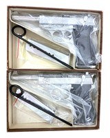 Very Rare
consecutive serial Walther P38 factory silver plated engraved pistols - 4 of 13