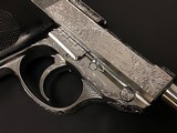 Very Rare
consecutive serial Walther P38 factory silver plated engraved pistols - 12 of 13