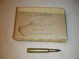 30-06 cartridges, Armor piercing, box of 20, headstamped S L 5 3, nice and clean. - 1 of 1