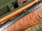 WEATHERBY MARK V WYOMING GOLD AND SILVER EDITION MATCHING SERIAL # 37 OF 200 BLUED BOLT ACTION RIFLE – 300 WEATHERBY MAGNUM - 15 of 20