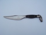 James L. Batson,Jr.Black Beauty A Horsehead Bowie Knife No.12 Damascus Steel 1st Horsehead Pommel forged from Damascus - 1 of 6