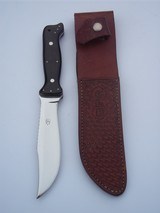 Glen Marshall-Lang Award one of a Kind A.F.F.S. Scaled Down Version 1998 D2 Steel Black Micarta Handle Fancy file work - 7 of 8