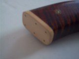 William R. Hurt Bowie/Fighter Nickel Silver Guard fancy File Work Curly Maple Handle Ivory Butt Cap With PIns - 6 of 6