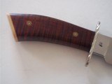 William R. Hurt Bowie/Fighter Nickel Silver Guard fancy File Work Curly Maple Handle Ivory Butt Cap With PIns - 3 of 6