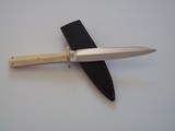 Bill Bagwell One-of-a-Kind Ivory Handled Dagger Engraved Brass Guard-Double Extra Forged Bagwell Markings A Rarity - 1 of 9