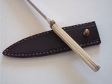 Bill Bagwell One-of-a-Kind Ivory Handled Dagger Engraved Brass Guard-Double Extra Forged Bagwell Markings A Rarity - 8 of 9