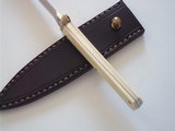 Bill Bagwell One-of-a-Kind Ivory Handled Dagger Engraved Brass Guard-Double Extra Forged Bagwell Markings A Rarity - 9 of 9