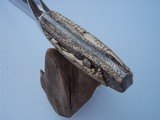 Jim Siska One of A Kind Carved Bowie German silver Double Guard Carved India Sambar Stag Handle A Beauty - 5 of 8