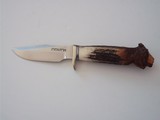 Randall Model # 23 Gamemaster German Silver single Guard Matching Spacers Carved India Crown Sambar Stag Handle - 3 of 3