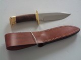 Jean Tanazacq Famed Troncay1 Model Walnut Handle Brass guard Original leather Scabbard - 3 of 9