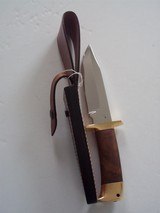 Jean Tanazacq Famed Troncay1 Model Walnut Handle Brass guard Original leather Scabbard - 7 of 9