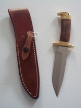 Jean Tanazacq Famed Troncay1 Model Walnut Handle Brass guard Original leather Scabbard - 9 of 9