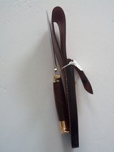 Jean Tanazacq Famed Troncay1 Model Walnut Handle Brass guard Original leather Scabbard - 8 of 9