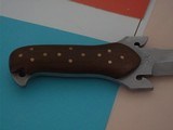 Phill Hartsfield Viking 8-3/8 Blade from A2 Tool Steel Metal Lined Leather Clip Scabbard Lignum Vitae Wood Scales Thong Hole - 4 of 11