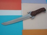 Phill Hartsfield Viking 8-3/8 Blade from A2 Tool Steel Metal Lined Leather Clip Scabbard Lignum Vitae Wood Scales Thong Hole - 5 of 11