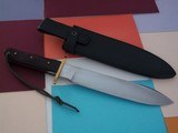 Rare Moran-Warner Rio Grande Camp Knife Seki Japan 1990 Blackjack Rosewwod Slabs handle Brass Oblong Double Guard-A beauty! - 2 of 8