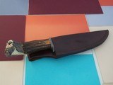 James L. Batson,Jr Moran the Pirate Bowie carved by Paul G. Grussenmeyer Damascus
