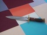 Thierry Le Senecal Medieval Hunting Dagger Double brass guard with fancy file work Rare two markings on blade Composite sandwich steel - 7 of 8