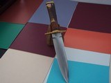 Thierry Le Senecal Medieval Hunting Dagger Double brass guard with fancy file work Rare two markings on blade Composite sandwich steel - 2 of 8