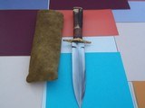 Thierry Le Senecal Medieval Hunting Dagger Double brass guard with fancy file work Rare two markings on blade Composite sandwich steel - 1 of 8