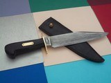 Bill Bagwell Scarce One-of-a-Kind Heavy-Duty Camp/Bushcraft Damascus Bowie, October 1981, DeFuniak Springs, Florida