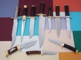 The Dean of French Knifemakers-JEAN TANAZACQ KNIFE COLLECTION-IMMACULATE, MINT CONDITION: HUNTING,DIVING,CAMP/FIGHTER,LEGIONNAIRE DAGGER,SKINNER Etc. - 4 of 15