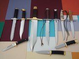 The Dean of French Knifemakers-JEAN TANAZACQ KNIFE COLLECTION-IMMACULATE, MINT CONDITION: HUNTING,DIVING,CAMP/FIGHTER,LEGIONNAIRE DAGGER,SKINNER Etc. - 1 of 15