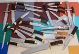 JEAN TANAZACQ KNIFE COLLECTION-IMMACULATE, MINT CONDITION- HUNTING, DIVING, CAMP/FIGHTER, LEGIONNAIRE DAGGER, SKINNERSURVIVAL - 1 of 14