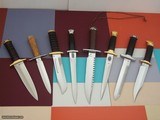 JEAN TANAZACQ KNIFE COLLECTION-IMMACULATE, MINT CONDITION- HUNTING, DIVING, CAMP/FIGHTER, LEGIONNAIRE DAGGER, SKINNERSURVIVAL - 12 of 14