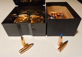 Nosler Ballistic Tip 25 caliber 115 grain and Speer Boat-Tail 25 caliber 120 grain bullets. Partial boxes. - 2 of 2