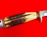 Randall Model #8-4 B&T - Circa 1958 - Rare Stag With Buttcap - Brown Button Sheath - U2 Pilot 